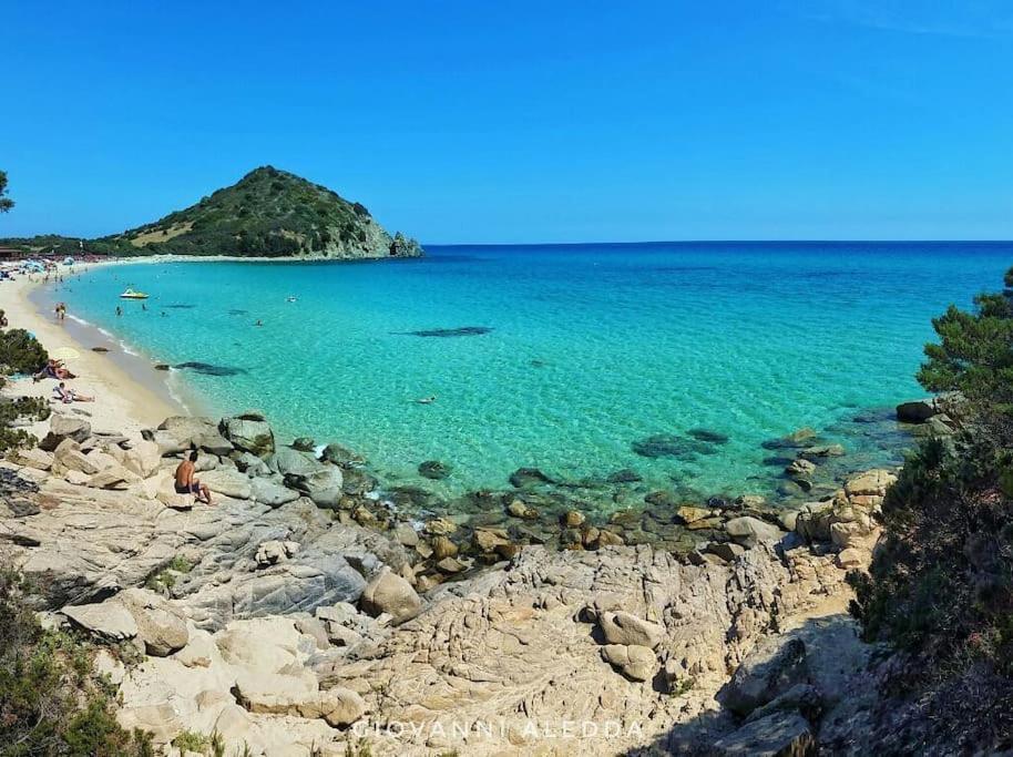 Sea View- 5 Minutes From The Beach Garden, Wi-Fi, Bbq Costa Rei Luaran gambar